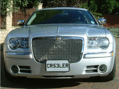 Chauffeur stretched silver Chrysler C300 Baby Bentley limousine hire in Sheffield, Rotherham, Doncaster, Chesterfield, South Yorkshire