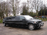 Chauffeur stretched black BMW X5 limo hire in Leeds, Bradford, West Yorkshire, York.