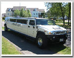 Chauffeur stretched white Hummer H2 limousine hire in London, Berkshire, Surrey, Buckinghamshire, Hertfordshire, Essex, Kent, Hampshire, Northamptonshire